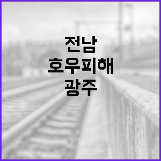 호우 피해, 광주전남 통합지원센터 신속 지원