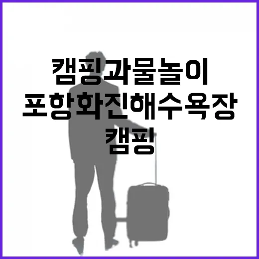 포항 화진해수욕장, 캠핑과 물놀이 명소