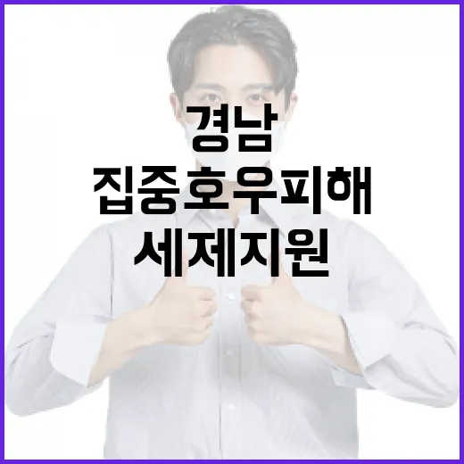 경남 집중호우 피해 세제 지원 강화
