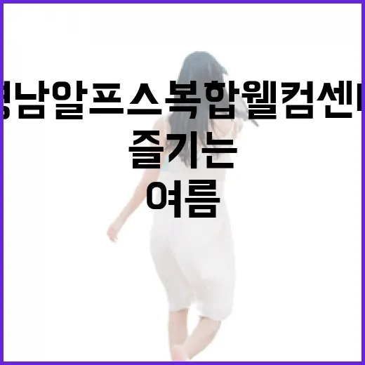 영남알프스 복합웰컴센터에서 즐기는 시원한 여름