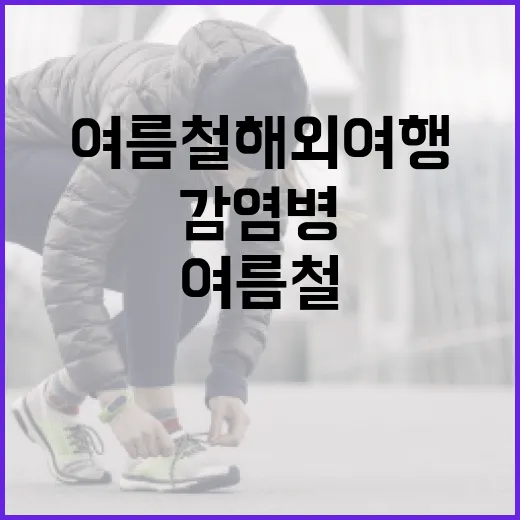 여름철 해외여행 감염병 철저 대비법