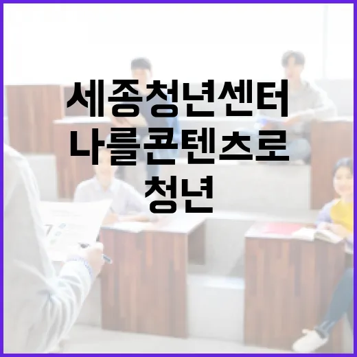 세종청년센터, 나를 콘텐츠로 만드는 성장 프로젝트