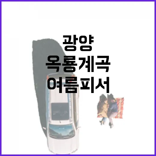 광양 옥룡계곡, 여름 피서 명소로 각광