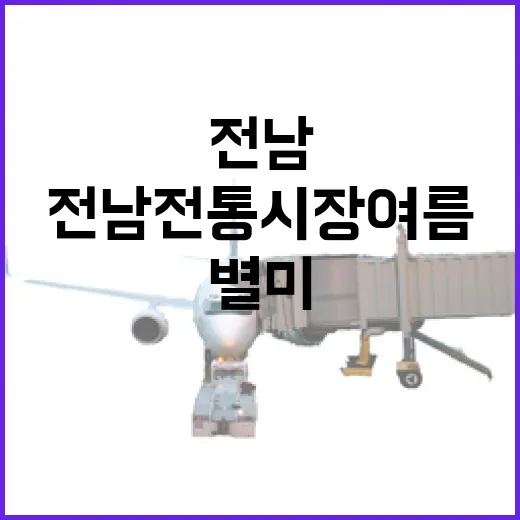 전남 전통시장 여름 별미 미식투어