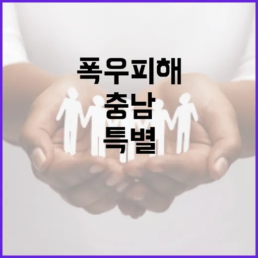 충남 폭우 피해 특별지원금 8월 지급 확정