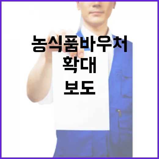 농식품 바우처 확대 보도, 정부 입장은?