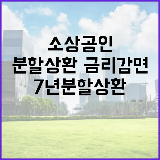 성실상환 소상공인에 7년 분할상환·금리감면 지원