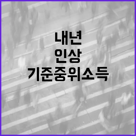 내년 기준 중위소득 4인 가구 649만 원 역대 최대 인상