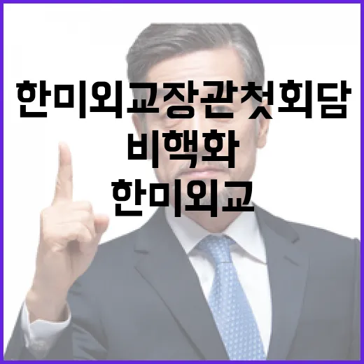 한미 외교장관 첫 회담서 북 비핵화 의지 재확인