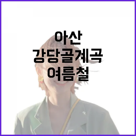아산 강당골 계곡, 여름철 최고의 피서지