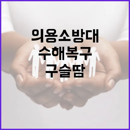 37도 폭염 속 의용소방대 수해 복구 구슬땀