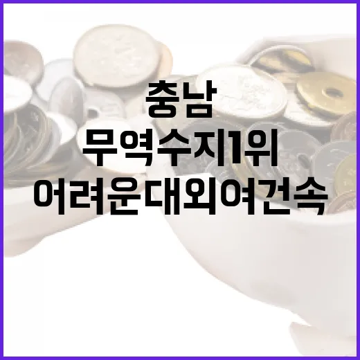 충남, 어려운 대외 여건 속 무역수지 1위 굳건