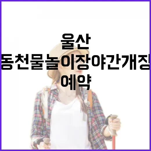 울산 동천 물놀이장 야간개장과 예약 꿀팁