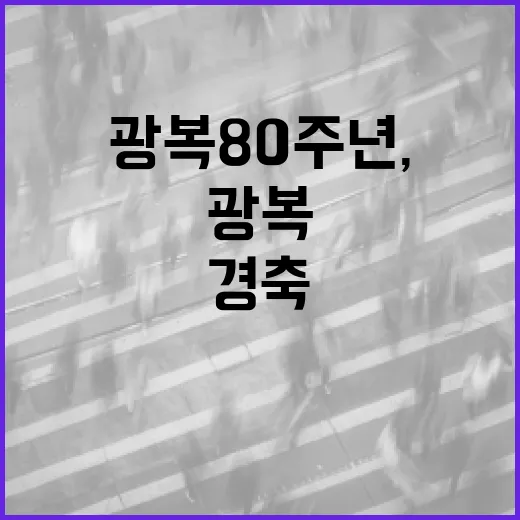 경남 광복 80주년, 다채로운 경축 행사 가득