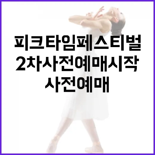 피크타임 페스티벌 2차 사전예매 시작
