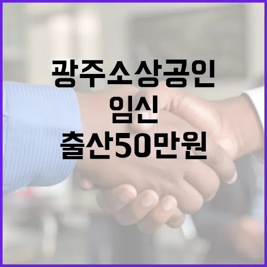 광주 소상공인 임신·출산 50만원 지원