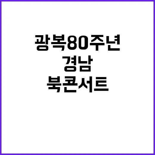 광복 80주년 경남…