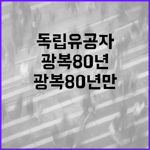 광복 80년 만에 돌아온 독립유공자 6인