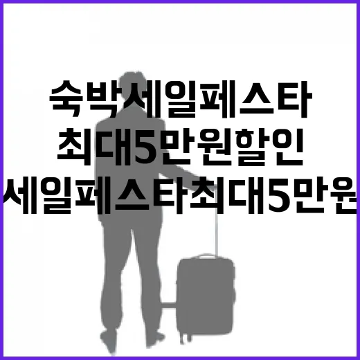 20일부터 숙박세일페스타 최대 5만원 할인