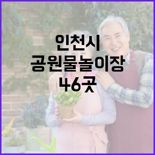 인천시 46곳 공원 물놀이장 개장 소식