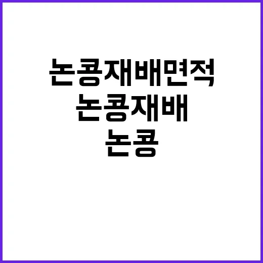 논콩 재배면적, 수…