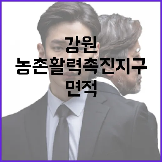 강원 농촌활력촉진지구 면적 기준 폐지
