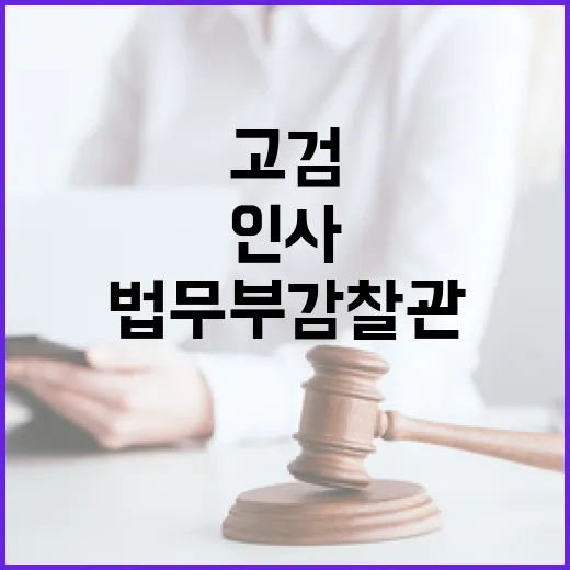 법무부 감찰관 인사, 고검 검사 인사와 무관