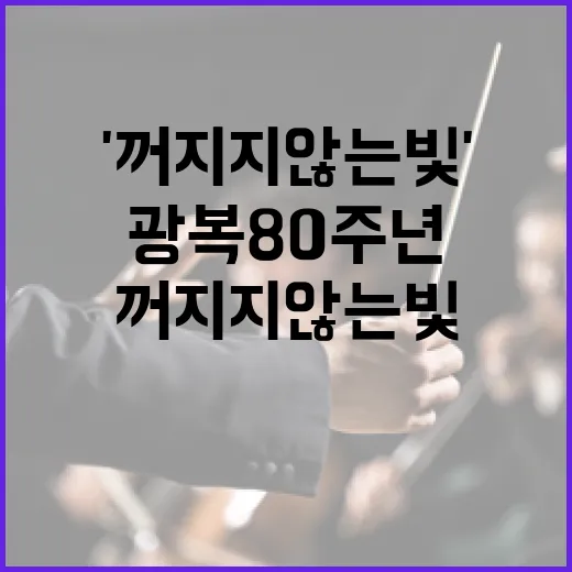 광복 80주년 기념곡 '꺼지지 않는 빛' 공개