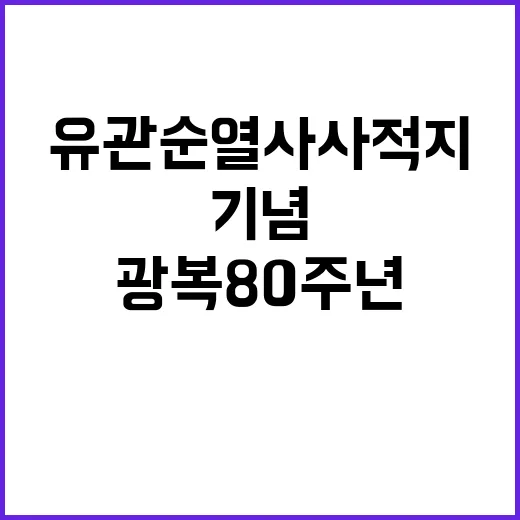 천안 유관순 열사 사적지, 광복 80주년 기념