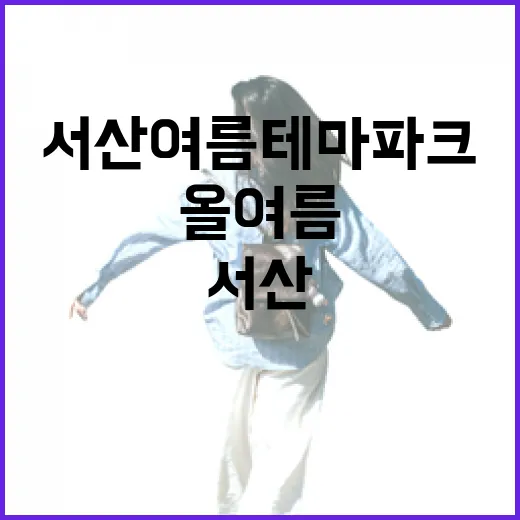 서산 여름테마파크, 올여름 최고의 피서지