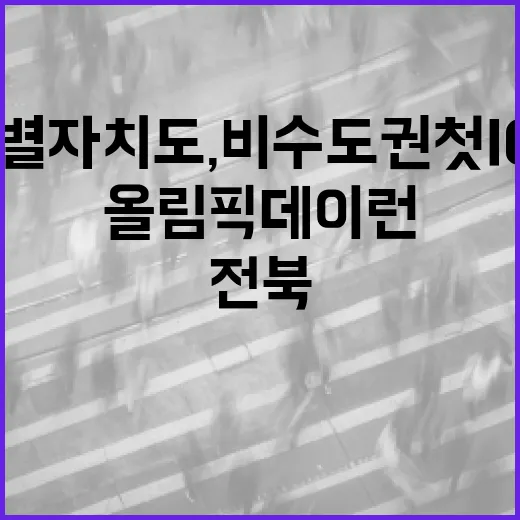 전북특별자치도, 비수도권 첫 IOC 공식 올림픽데이런 개최