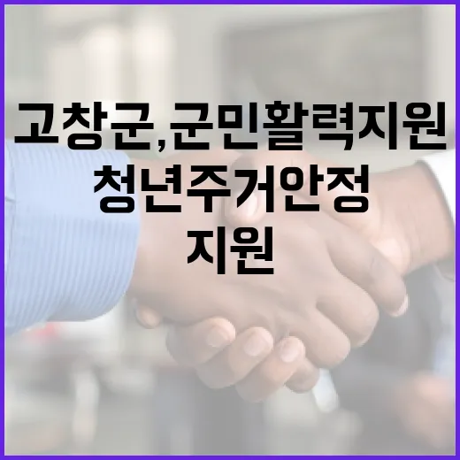 고창군, 군민 활력 지원과 청년 주거 안정 강화