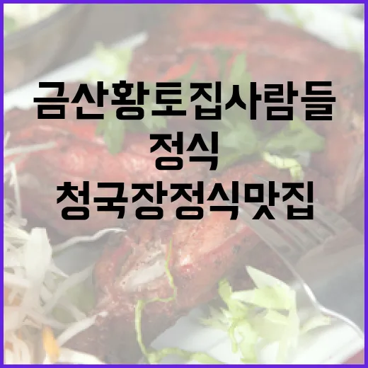금산 황토집사람들 청국장 정식 맛집