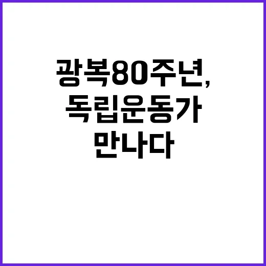 광복 80주년, 수…