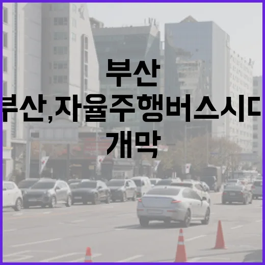부산, 자율주행버스 시대 본격 개막