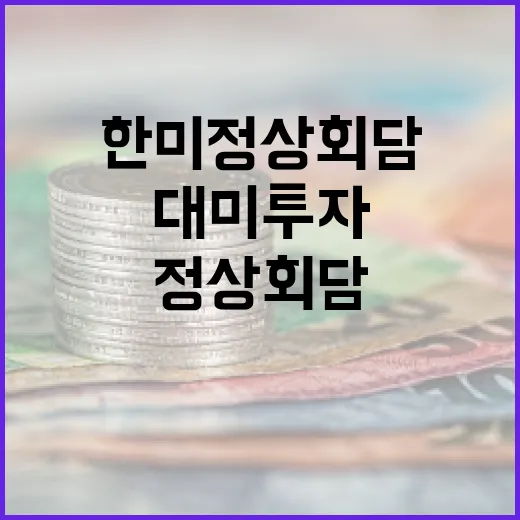 한미 정상회담 대미 투자규모 아직 미정