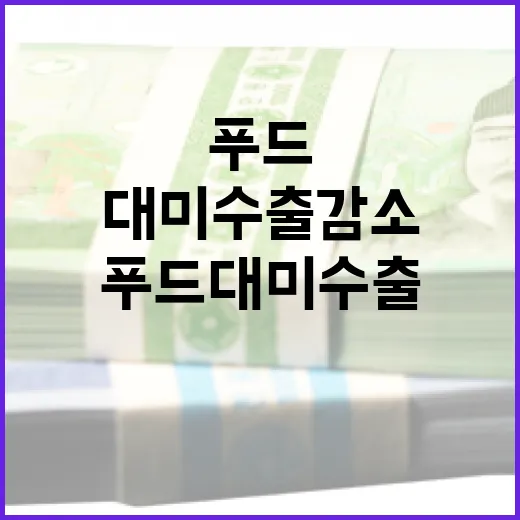 케이푸드 대미 수출 감소 원인과 정부 대응