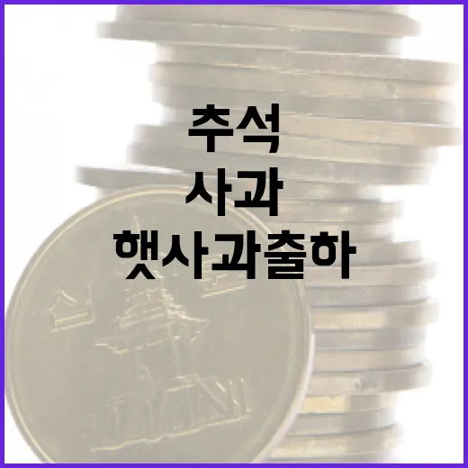 햇사과 출하 확대, 추석 사과 공급 안정 전망