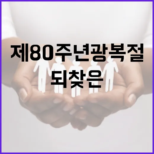 제80주년 광복절, 빛 되찾은 역사 기념