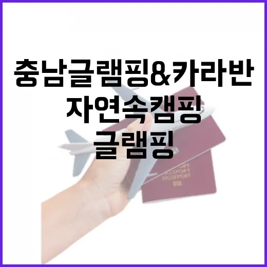 충남 글램핑&카라반, 자연 속 캠핑 명소