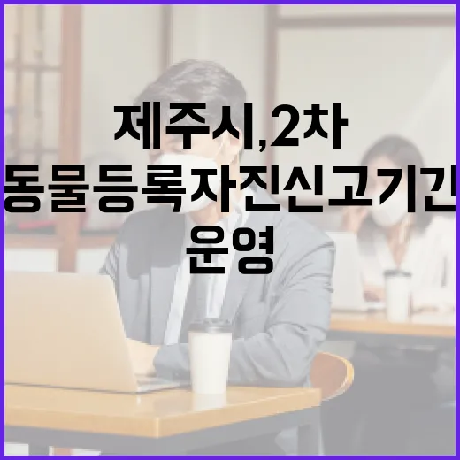 제주시, 2차 동물등록 자진신고 기간 운영