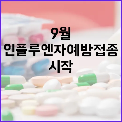겨울 인플루엔자 예방접종 9월부터 시작