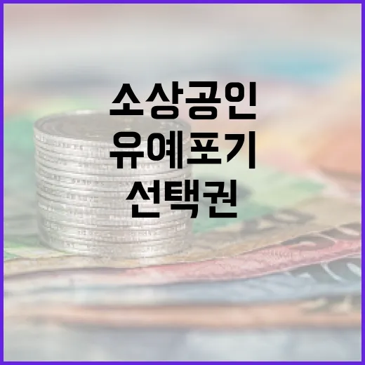 소상공인 성장 유예 포기 선택권 부여