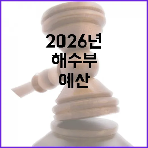 해수부 2026년 예산·권한 조정 아직 미정