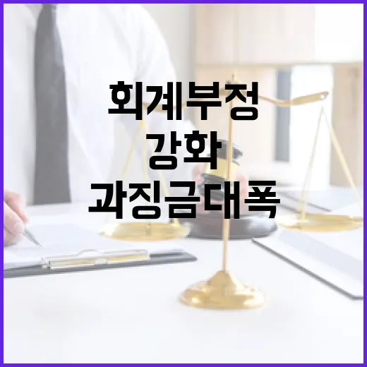 회계부정 과징금 대폭 강화된다