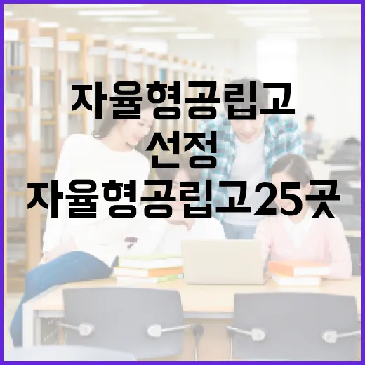 자율형 공립고 25곳 신규 선정, 지역 맞춤 교육 강화