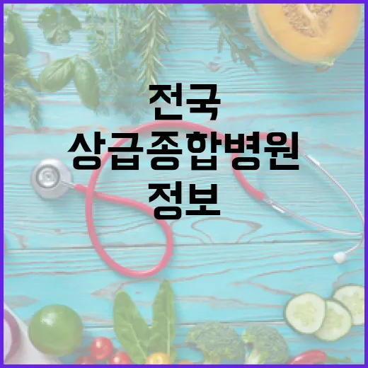 전국 상급종합병원 진료정보 앱에서 한눈에