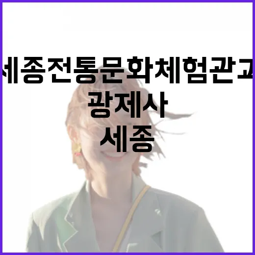 세종전통문화체험관과…