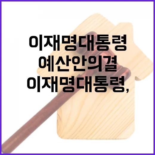 이재명 대통령, 2026년 예산안 의결과 국익 강조