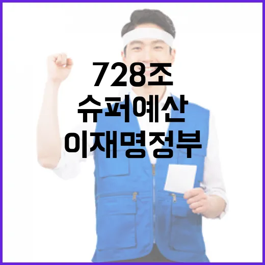 이재명 정부 첫 728조 슈퍼예산 편성